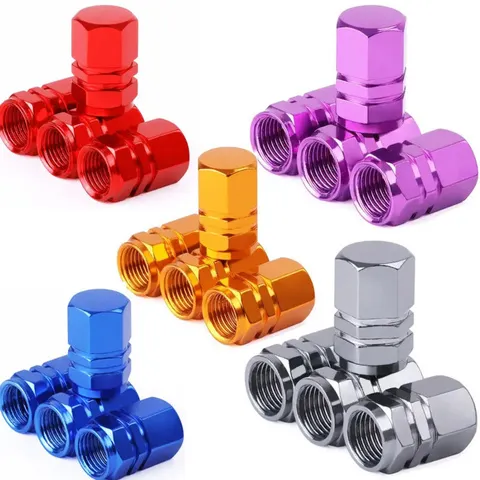 Tampas da haste da válvula do pneu acessórios decorativos dos pneus liga de alumínio tampas da roda do bocal para carros motocicletas bicicleta capa à prova de poeira