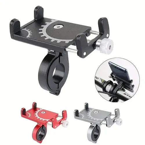 Suporte Celular Alumínio Guidão Bike Moto Ajustável 6-10cm