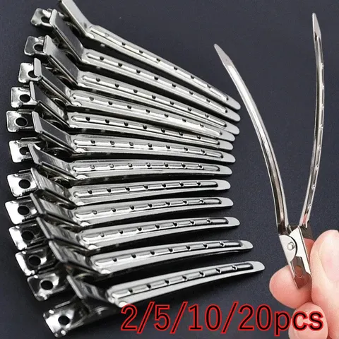 10 Presilhas de Metal para Cabelo, Grampos de Seccionamento para Cabeleireiro, Ferramentas de Estilização para Corte de Cabelo, Grampos para Volume na Raiz do Cabelo