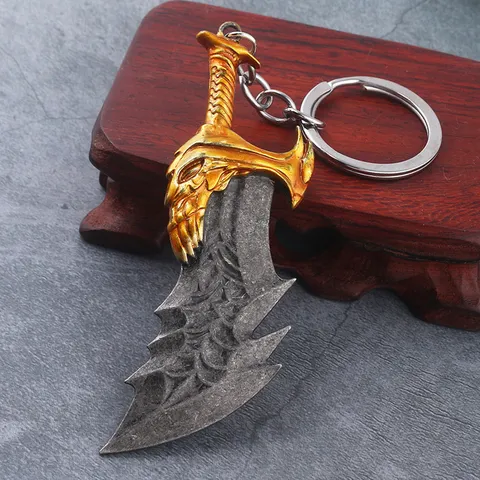 Novo deus da guerra 4 kratos espada chaveiro pingente chaveiro jóias homens e mulheres chaveiro do carro acessórios