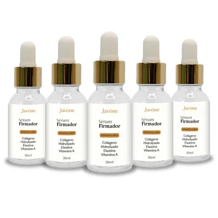 Kit 5 Sérum  Firmador Íntimo Javône – Colágeno, Elastina e Vitamina A