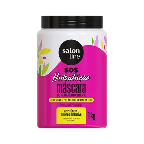 Máscara Salon Line S.O.S Máscara de Hidratação Queratina e Colágeno 1 Kg