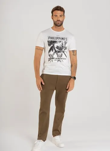 T-Shirt Masculina de Manga Curta (Branco) The Philippines