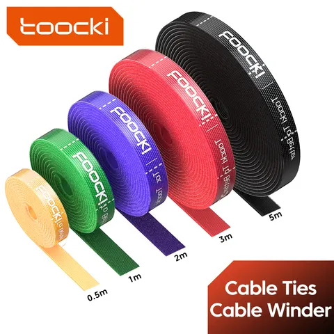 Toocki organizador de cabos, gerenciamento de cabos, organizador rasgável, laços enroladores, acessórios de telefone, organizador de cabos e cabos