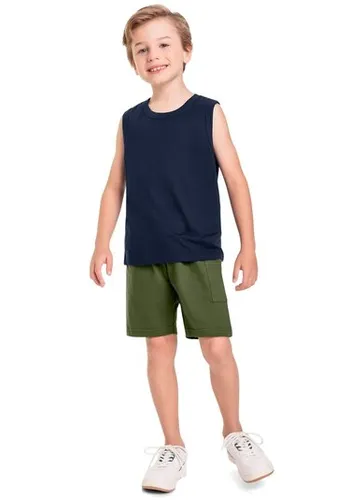 Regata Básica Infantil em Meia Malha para Menino (Azul Marinho) Bee Loop