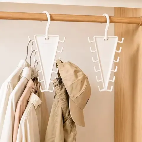 1/2 unidades de organizador de cabides para armário com formato em V e vários ganchos, 12 ganchos, economiza espaço, cabide para roupa para otimizar o armazenamento.