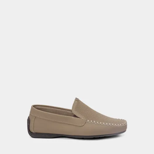 Mocassim Masculino Pegada Confort Couro Bege