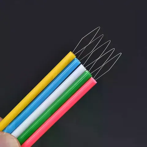 Agulha de Enfiar Leader Beader, Ferramentas de Costura, Enfiador de Agulha Cilíndrico Colorido, Acessórios para Costura DIY