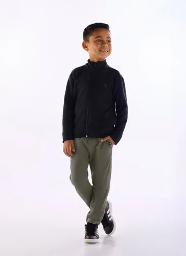 Jaqueta em Gorgurão Gola Alta Infantil Menino Preto