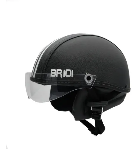 Capacete Coquinho Scooter Bike Moto Elétrica E-bike Patins Patinete - Viseira Cristal G