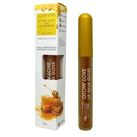 Lip Balm Gloss Mel Max Love Hidratante Labial Glow Love Brilho Natural Previne Rachaduras 5ml