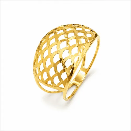 Anel Colmeia Vazado em Ouro 18K
