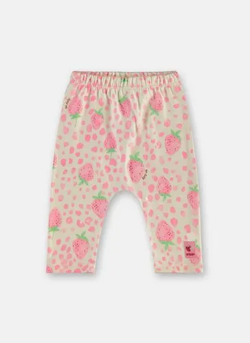 Calça para Bebê Menina em Malha Peluciada Off White