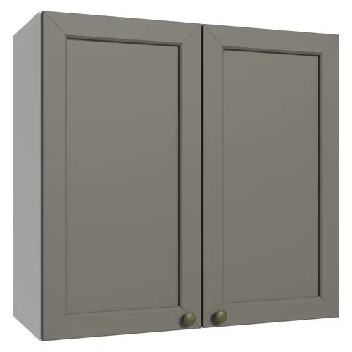 Armário Aéreo 70 cm 2 Portas Branco/Cinza Vik Madesa
