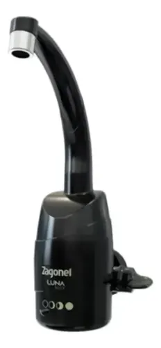 Torneira Elétrica de cozinha Zagonel Luna de Parede Preta 5500w 127 V Preto Polido