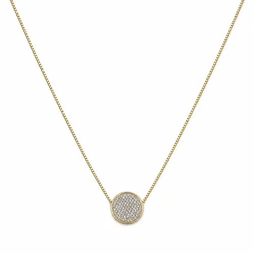 Colar 50 cm Redondo Cravejado com Diamantes Ouro 18K