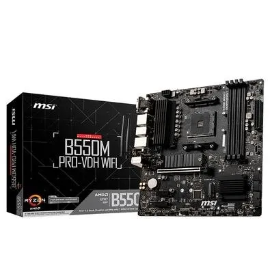 Placa-Mãe MSI B550M Pro-VDH WiFi, AMD AM4, mATX, DDR4, Preto - B550M PRO-VDH WIFI