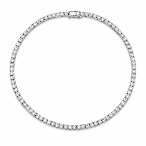 Colar Riviera 40 cm com Moissanite em Prata
