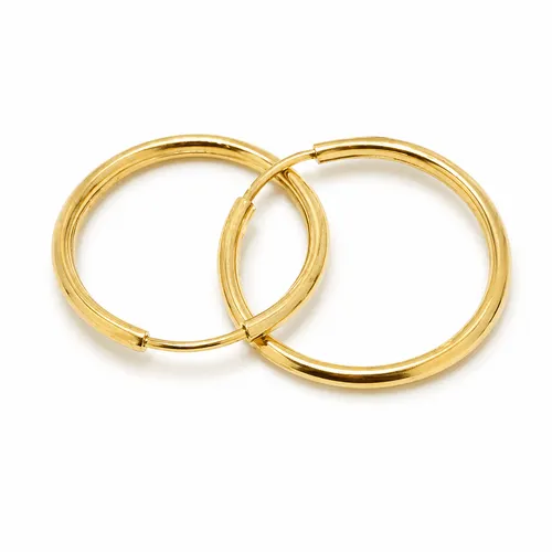Brinco Argola Redonda 1,5 mm em Ouro 18K