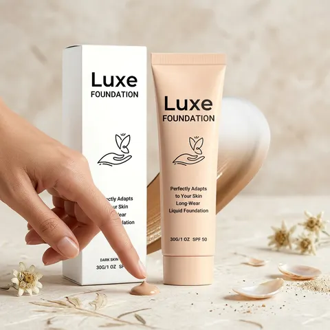 Base de Maquiagem com SPF 50 que Muda de Cor, Ajusta-se ao Tom da Pele, Disfarça Falhas Finas, Base Natural Invisível para Poros da Pele