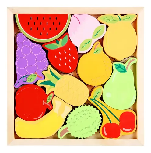 Brinquedo Educativo Sensorial Colecione Encaixe MDF 16,5 cm 2-4 anos