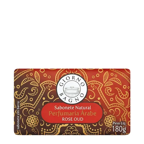 Sabonete Natural Rose Oud Giorno Perfumaria Árabe 180g