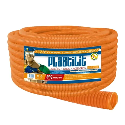 Eletroduto Corrugado Reforçado 20mmx50m Plastilit