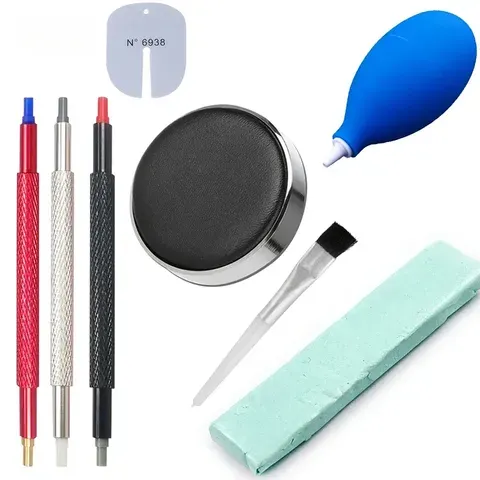 Bomba sopradora de ar para relógio, 6/8 peças, limpeza de borracha, peças de relógio de pulso, escova de limpeza, ferramenta de limpeza, kit de ferramentas de reparo de relógio
