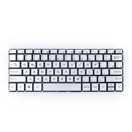 Teclado para Notebook compatível com Multilaser M11w Prime PC302 ABNT2