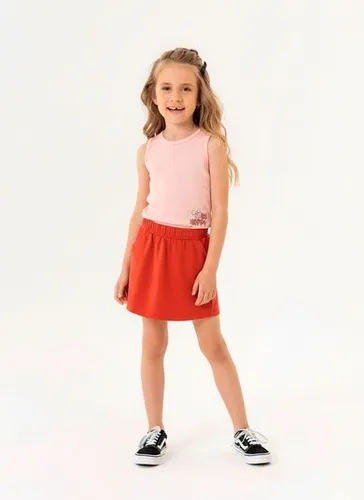 Conjunto com Regata e Short-Saia para Menina (Rosa) Guloseima