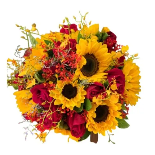 Buquê Girassóis e Rosas