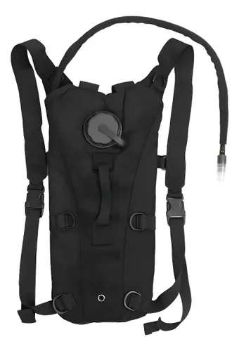 Mochila Hidratação Tática com Refil D'água 3 Litros Bicicleta Térmica Bike Ciclismo Trilha Corrida Tumblr Cor Preto