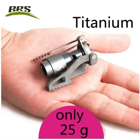 BRS-3000T titânio mini queimadores de gás de acampamento 25g fogão de bolso de uma peça ao ar livre caminhadas dobrável forno de cozinha portátil ﻿