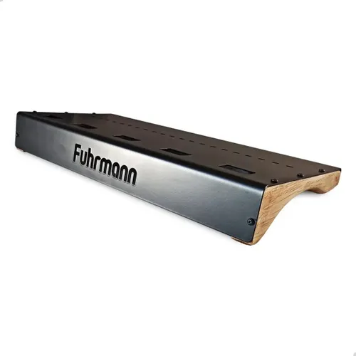 Pedalboard Luxo Detalhe em Madeira Universal com Velcro Cor Preto Fuhrmann PB5