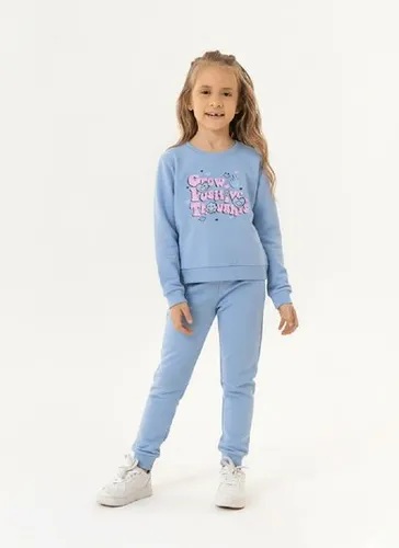 Conjunto Infantil Feminino em Molecotton Sustentável (Azul) Guloseima