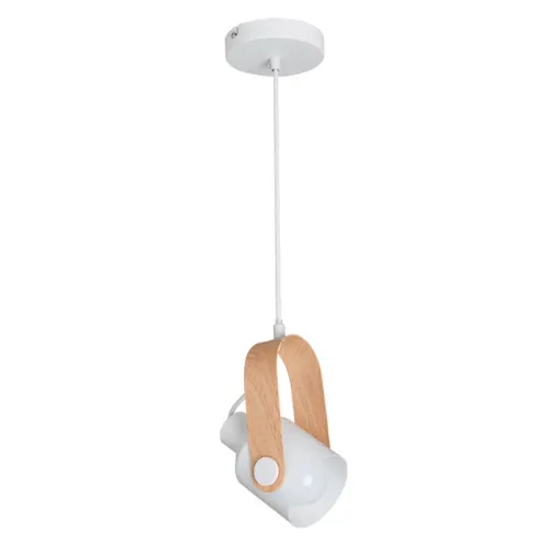 Pendente Metal Bottle - BRANCO / MADEIRA