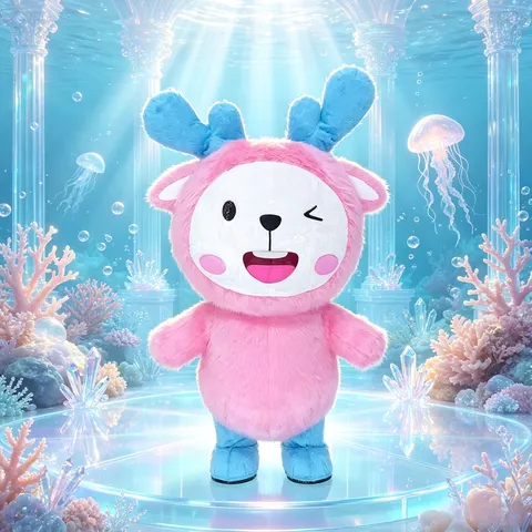 Fantasia de Mascote Inflável Colorida de Urso e Veado para Adultos, Homens e Mulheres, Traje de Animal Andante para Natal e Casamento, Sem Bateria, Sem Carregador