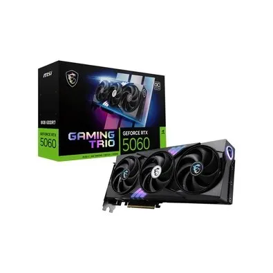 Placa de Vídeo MSI GeForce RTX 5060 GAMING TRIO OC NVIDIA, 8GB GDDR7, 128-bits, Triple Fan, DLSS 4 - 912-V537-021