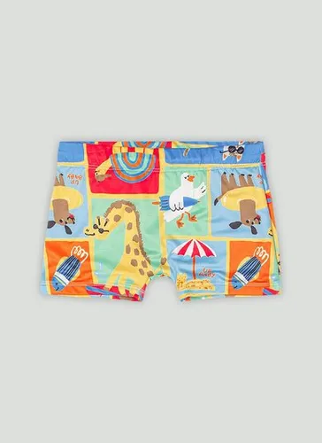 Sunga Boxer Infantil em Malha Sublimada com FPS+50 (Azul) Up Baby
