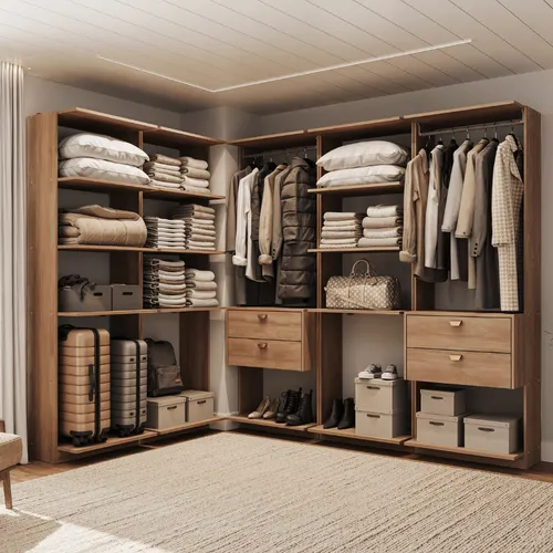Closet Canto 4 Gavetas Alasca Freijó Carraro