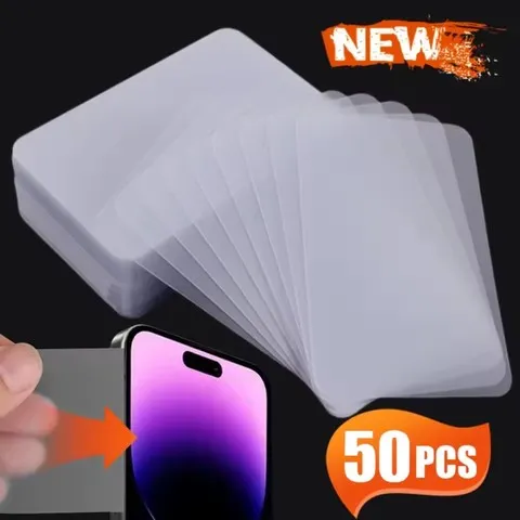 Abridor de tela de telefone com cartão de plástico, ferramenta de remoção de alavanca flexível ultrafina, cartões de reparo transparentes para tela lcd de tablet móvel com 10-100 peças