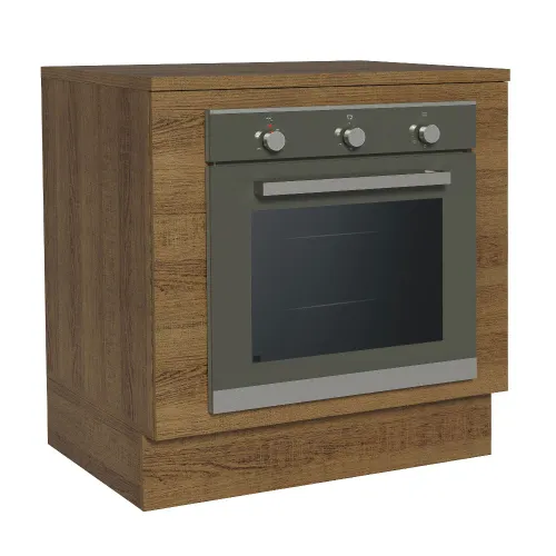 Balcão para Forno de Embutir 80 x 60 cm com Tampo Rustic Glamy, Lux, Stella e Vik Madesa