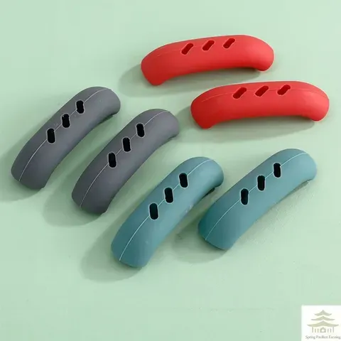 2 unidades de protetores de silicone para as alças de panelas, com isolamento térmico, para facilitar o manuseio e aumentar a aderência, acessórios de cozinha.