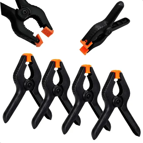 Kit 4 Grampos de Pressão Marceneiro 3 Pol Mola Reforçado Sargento com Aperto Rápido Multiuso 35mm Blueforce