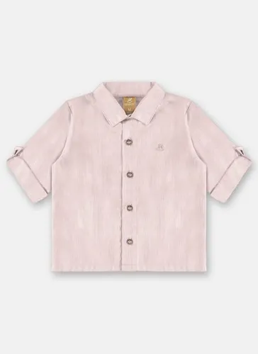 Camisa Social Manga Longa para Bebê Menino (Rosa) Up Baby