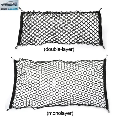 CCUUD – Rede organizadora para o porta-malas do carro, saco de rede elástica de nylon para guardar bagagem, rede suspensa, bolsa para organizar e manter o interior do veículo em ordem, acessórios para o interior do carro.