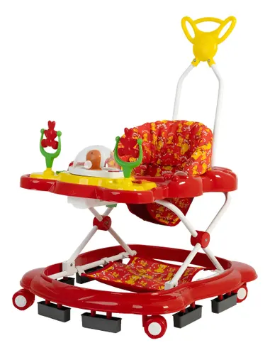 Andador Infantil Musical para Bebê Megaluxo Jumbo Baby Cor Vermelho