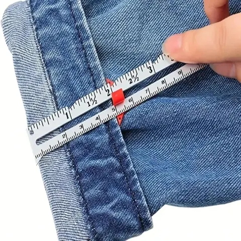 Régua de Medição de Costura Deslizante de Metal, Ferramenta de Medição para Costura, Acessório para Quilting e Bainhas, Guia de Precisão para Margem de Costura, para Alfaiataria e DIY