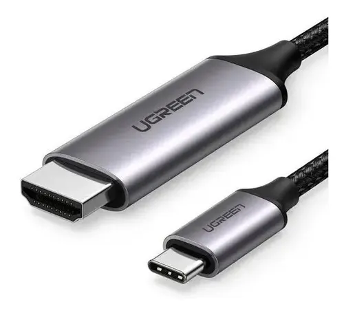 Cabo Thunderbolt 3 Ugreen Usb-c para Hdmi 4k Preto Reforçado - Preto