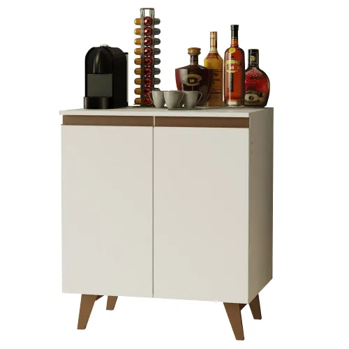 Balcão Cantinho do Café Madesa Reims 70 cm 2 Portas Branco